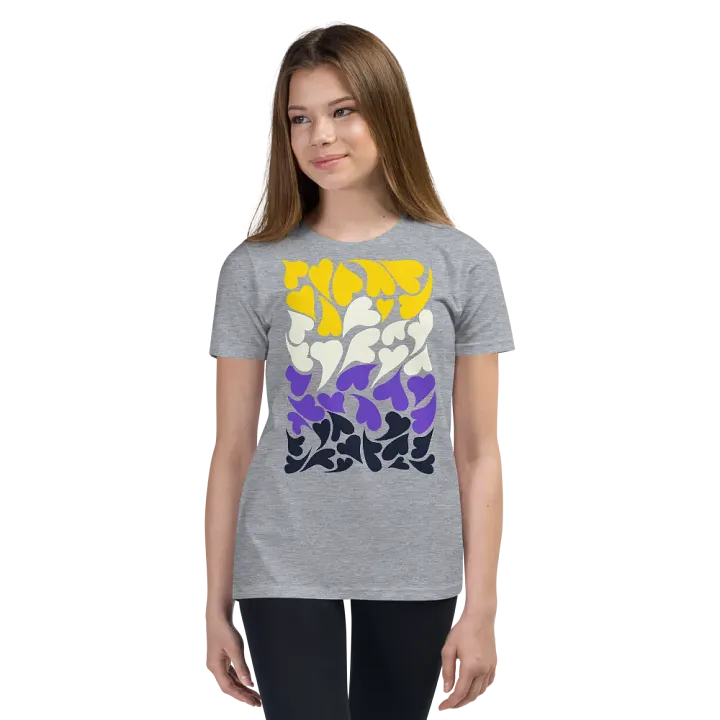 Nestled PRIDE Nonbinary T-shirt (Youth) product image (31)