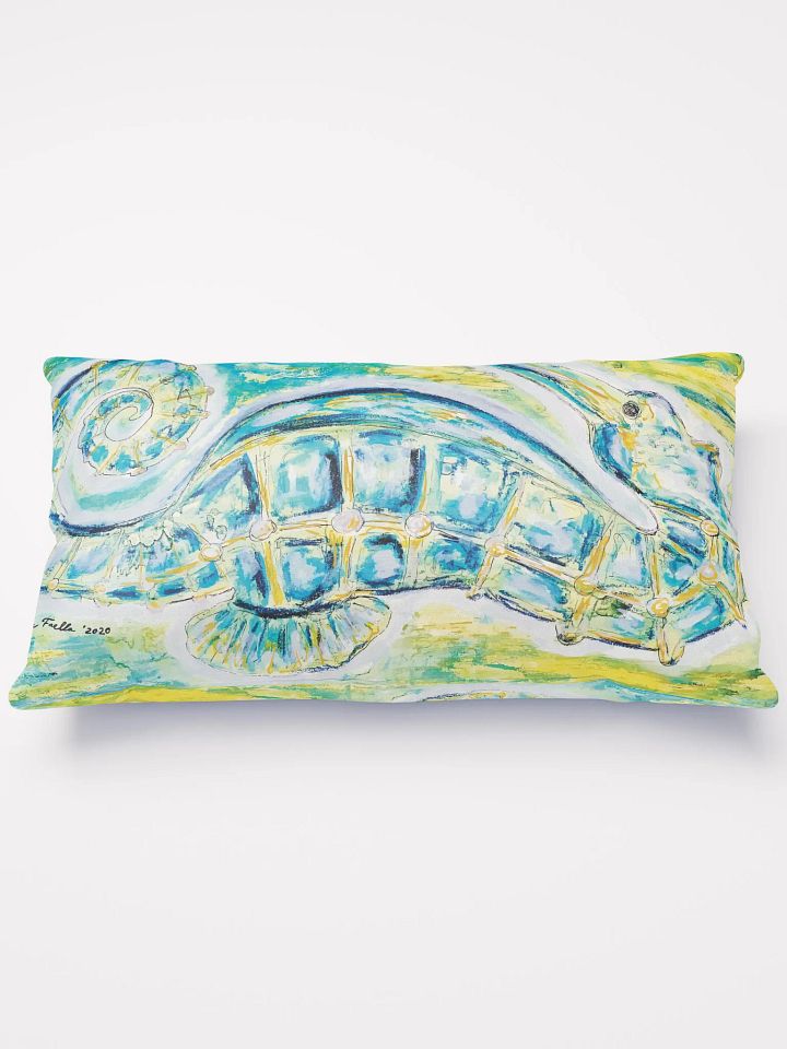 Painted Seahorse Pillow | by Monique Faella Designs™ | All-Over Print Pillow | Classic Comfort | Machine-Washable | Hidden Zipper | 100% Polyester | product image (2)