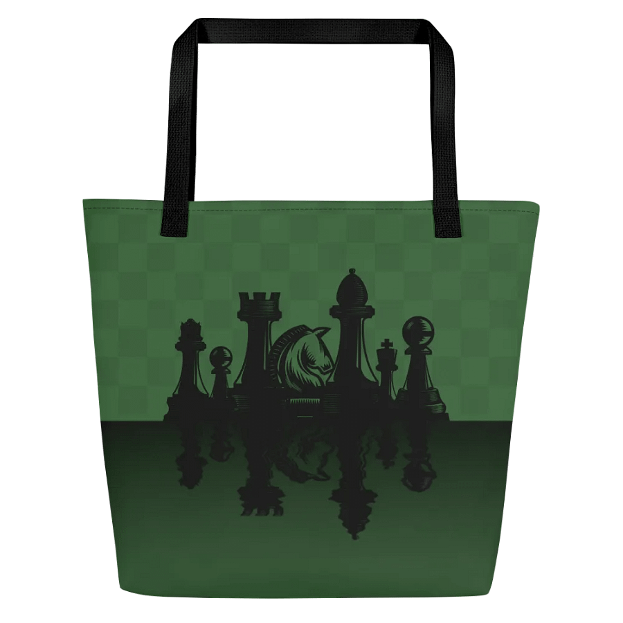 Chess Forest Shoulder Tote Bag for Board Gamers - Chess Piece Water Reflection product image (3)