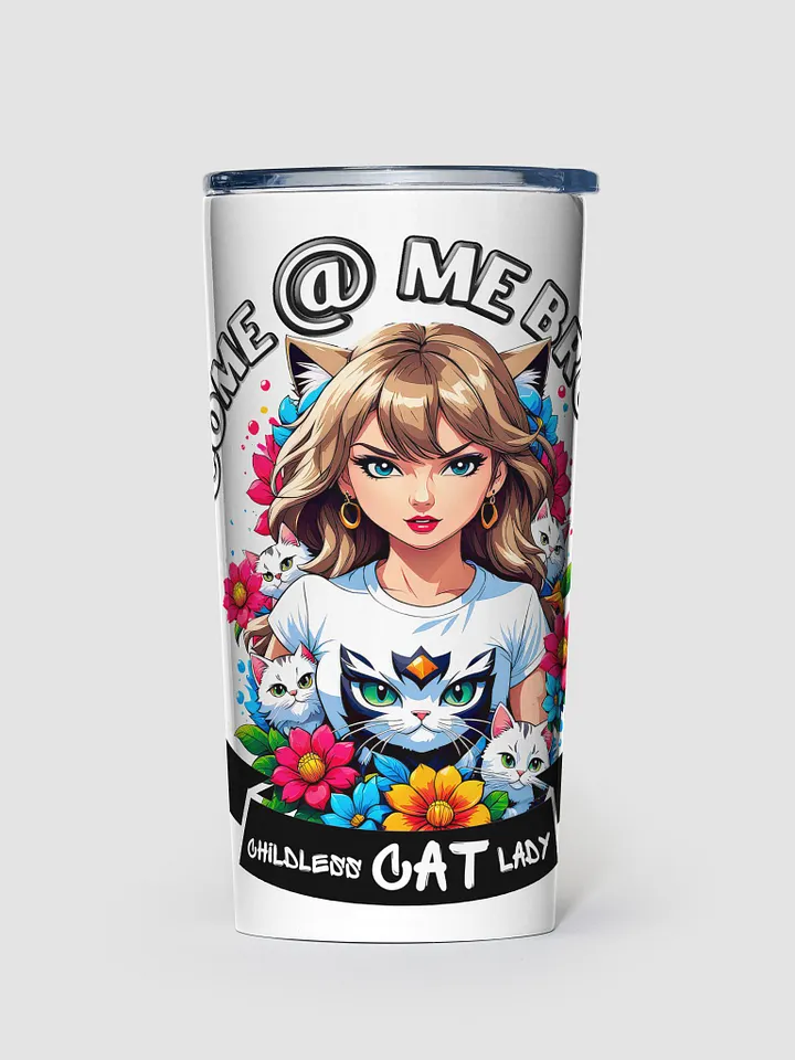 Childless Cat Lady 20 oz Stainless Steel Tumbler - White product image (1)