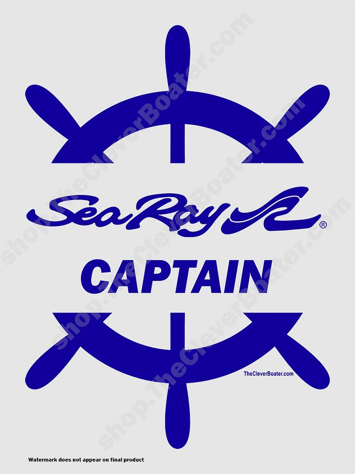 SeaRay Captain - T-Shirt - Light Shirt w/Blue Logo product image (2)