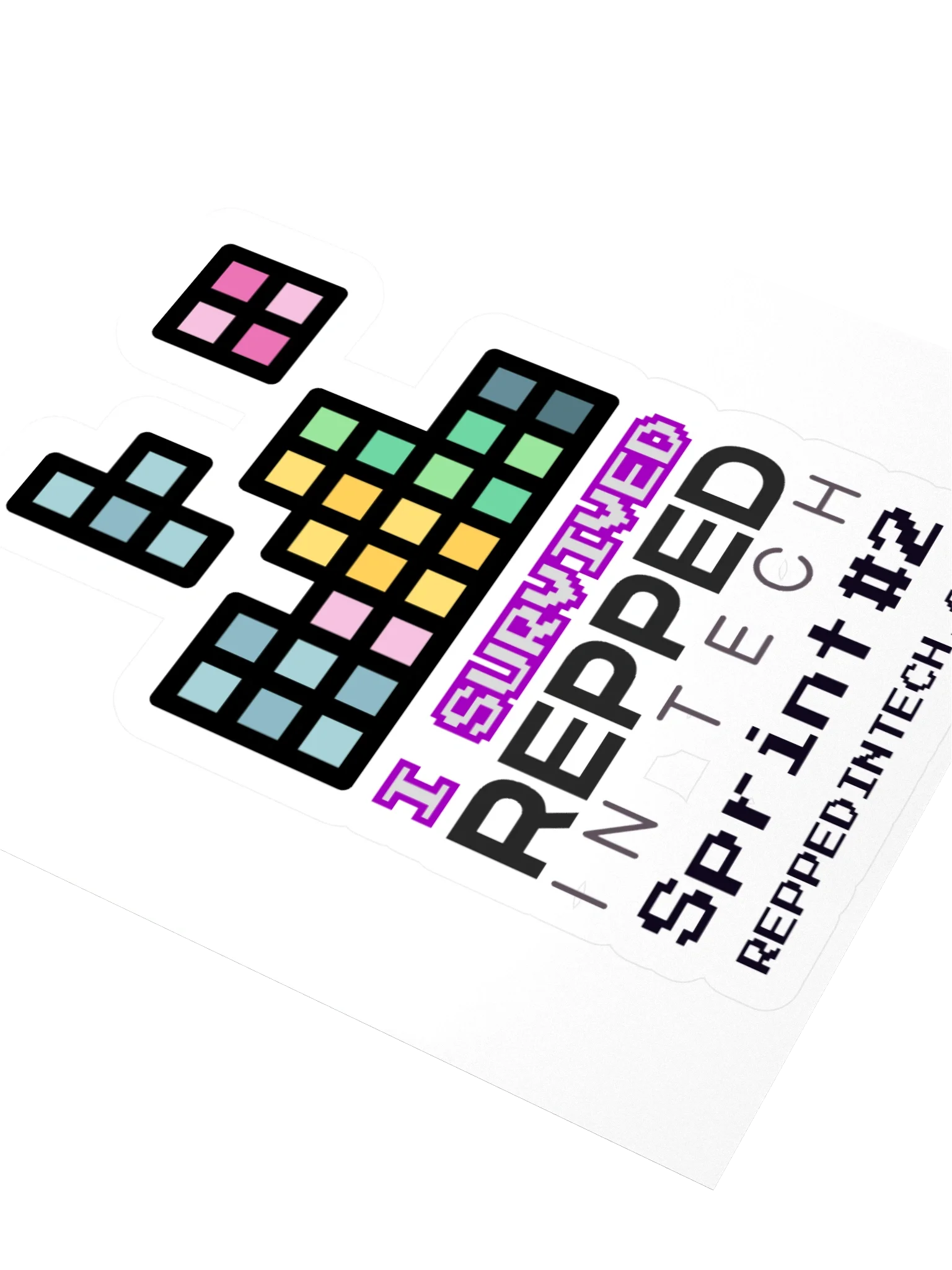 Repped Sprint #2 - I survived laptop sticker product image (3)