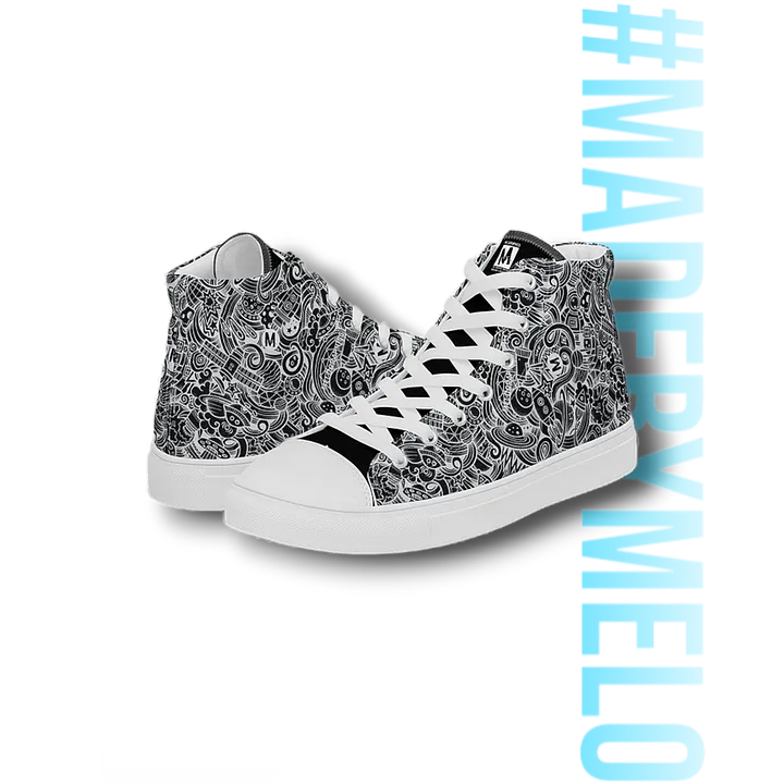 Dark Space Scribble - Men's High Tops | #MadeByMELO product image (1)