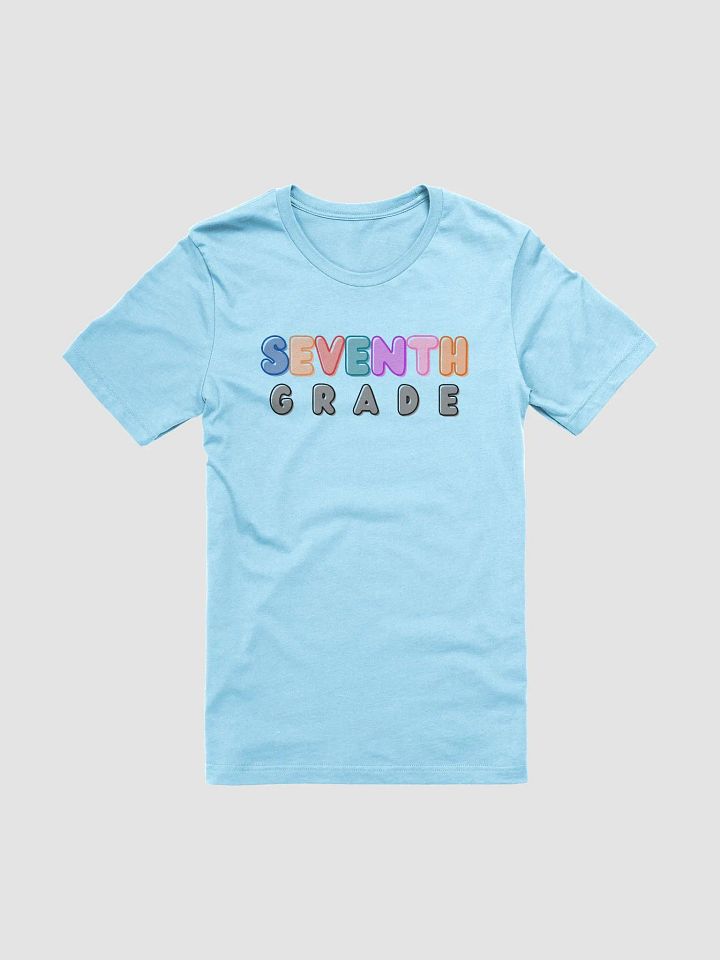 7th Grade Teacher Bubble Letters Graphic T-Shirt product image (2)