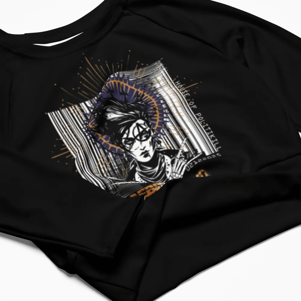 REBEL PROUD CYBERPUNK - LONG SLEEVE CROPPED TOP product image (2)