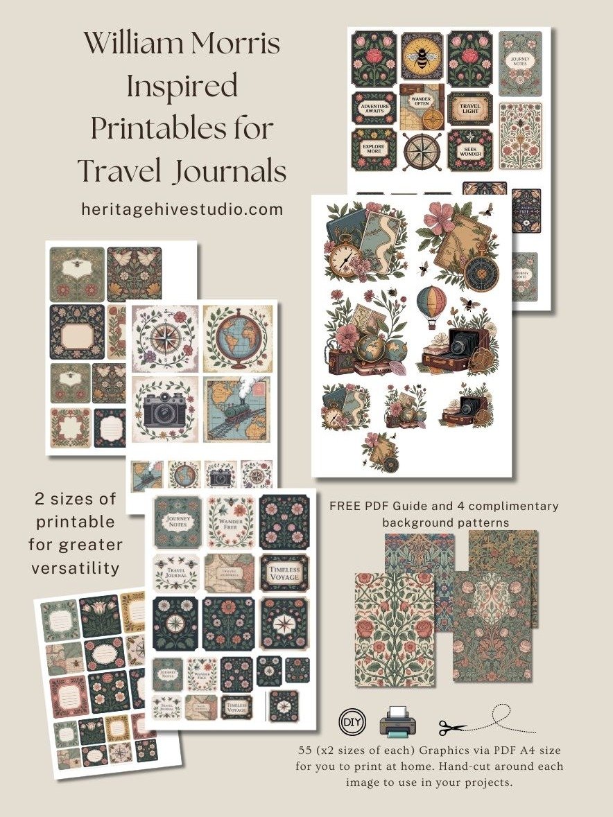 Vintage Travel Printable Ephemera – A4 PDF Junk Journal & Travel Gluebook Kit product image (1)