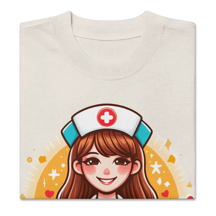Smiling Nurse Heartbeat Oversized Tee product image (30)