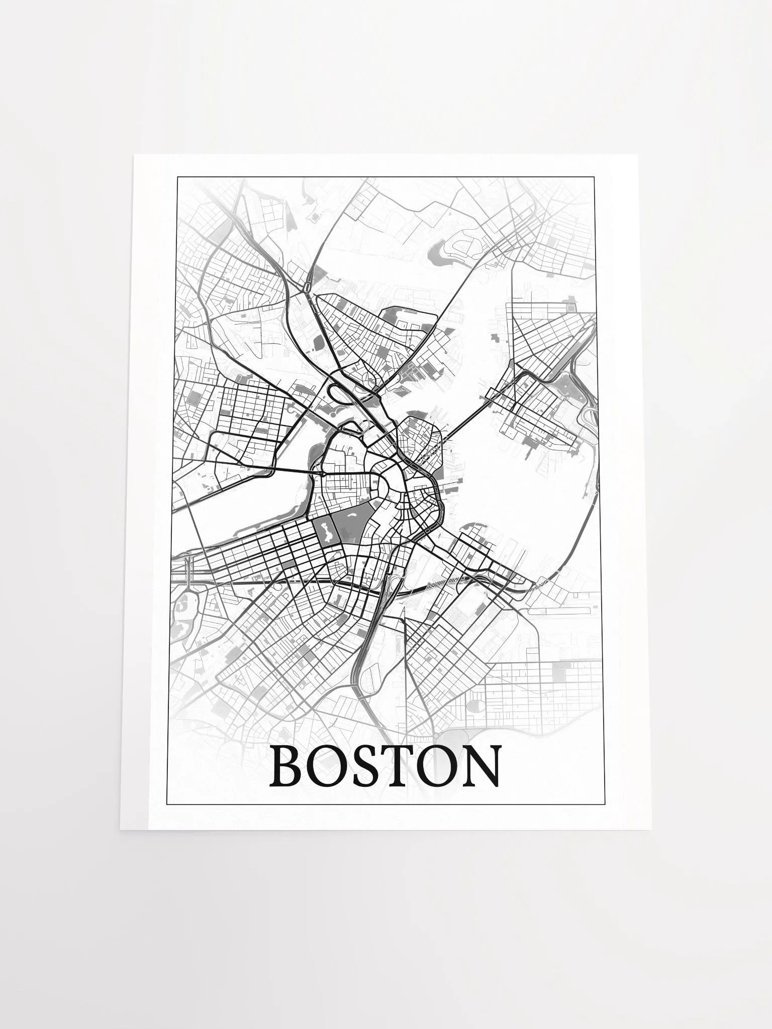 Boston, Massachusetts, USA, city map print product image (17)