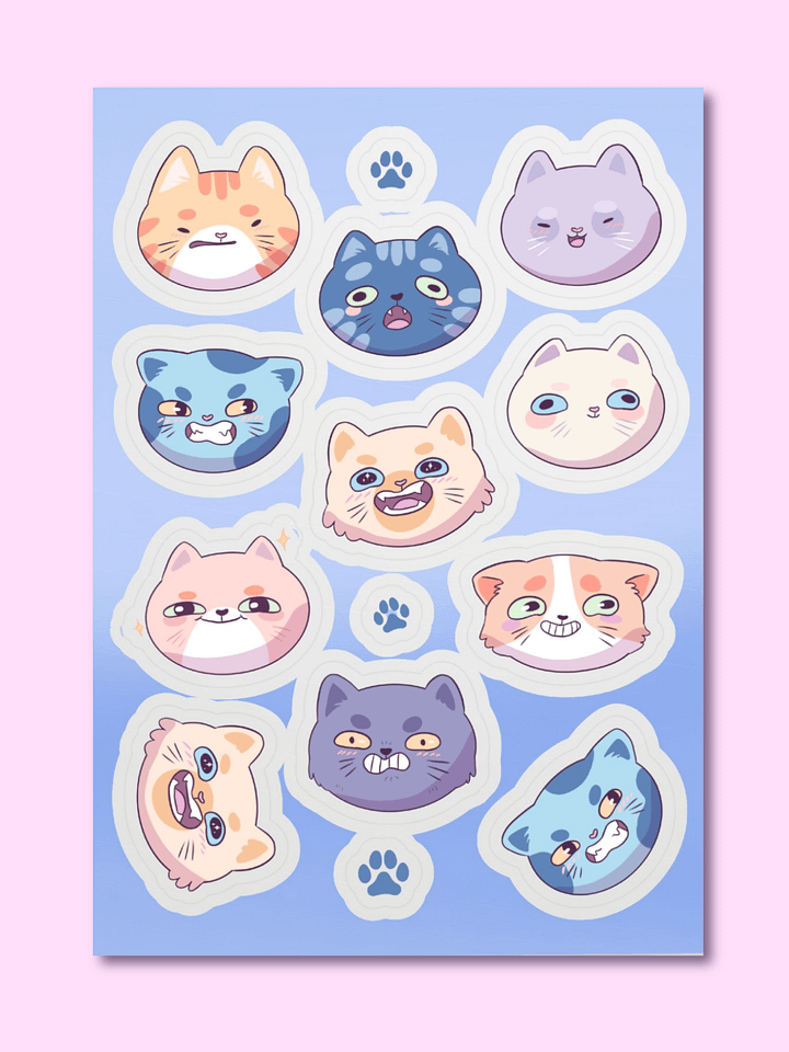 Whiskered Whimsy Sticker Collection product image (1)