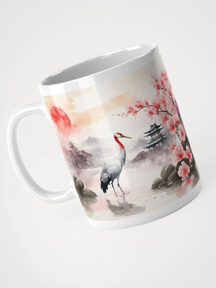 Moody Orchid Dueling Crane Cherry Blossoms Serenity Mug product image (6)