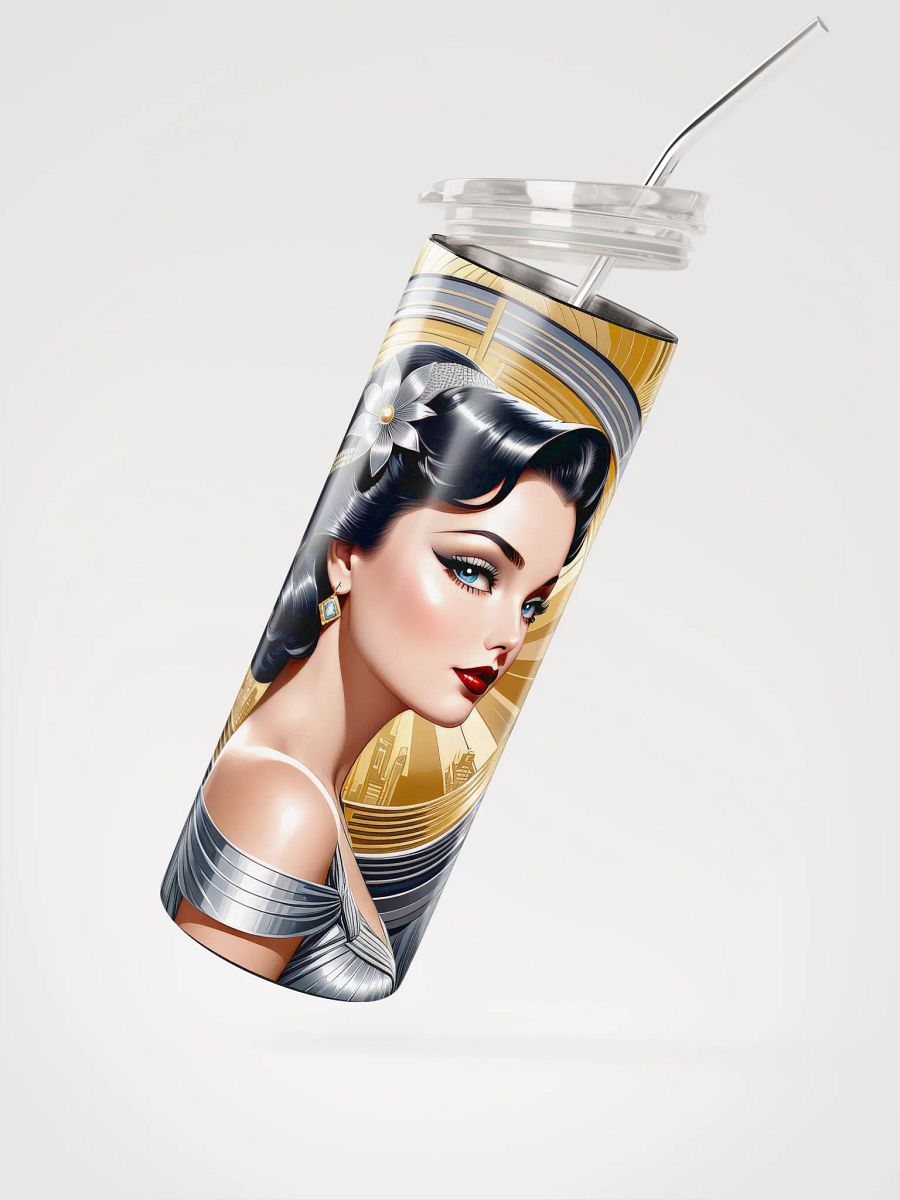 Art Deco Flapper Girl 20 oz Skinny Stainless Steel Tumbler - v4 product image (4)