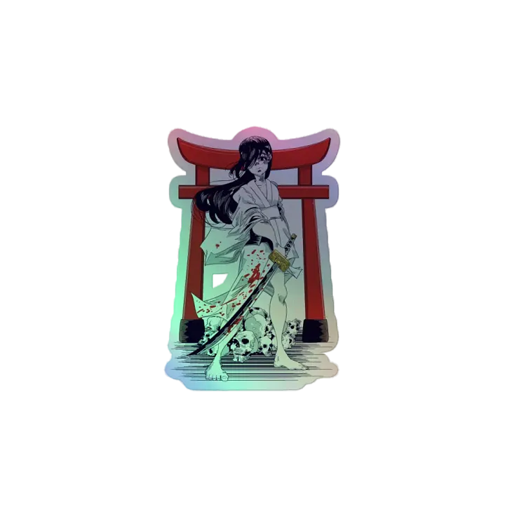 Bloodstained Katana Holographic Sticker Set product image (2)