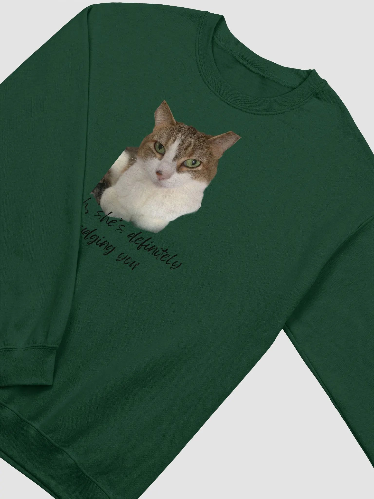 Green-Eyed Cat Crewneck Sweatshirt product image (2)