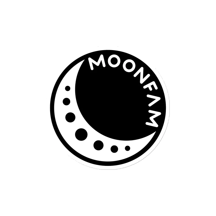 MoonFam 𝖑𝖔𝖌𝖔 fridge magnet product image (2)