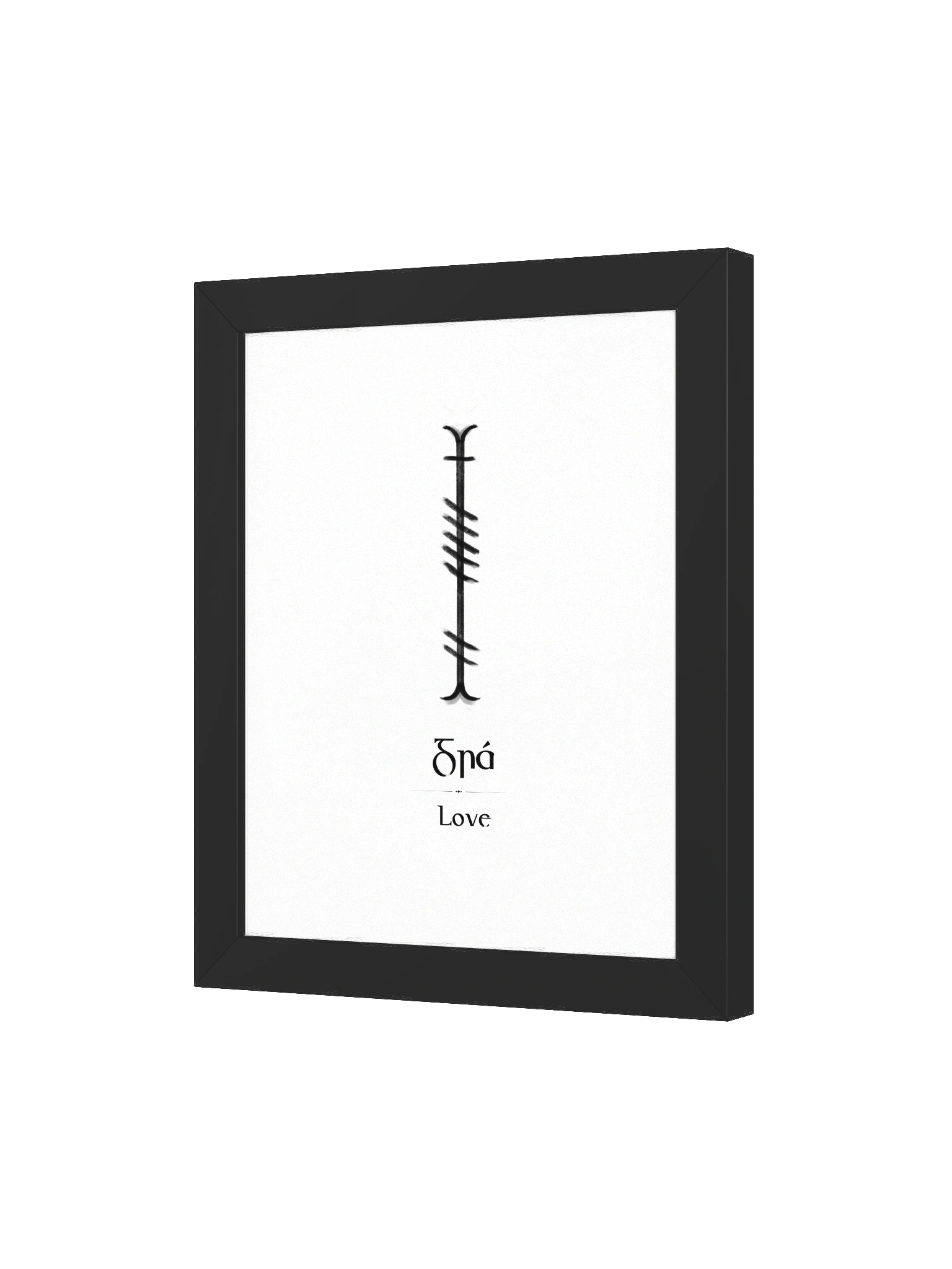 Grá – Celtic Love Ogham Framed Art Print product image (16)