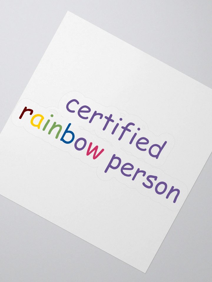 Certified Rainbow Person Sticker product image (4)