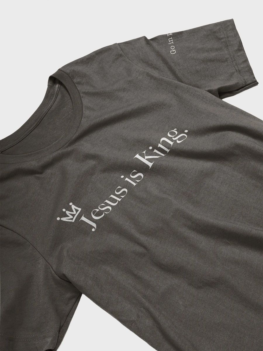 Soft unisex Jesus is King Tshirt White Text product image (47)