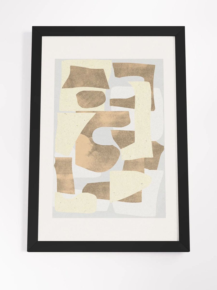 Layered Earth Tones Framed Poster | Natural Abstract Design for Warm, Inviting Spaces product image (3)