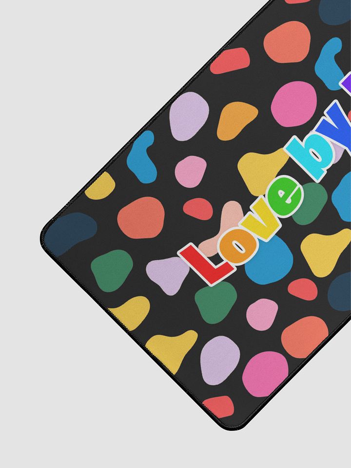 Rainbow Spots Desk Mat (Black) product image (2)
