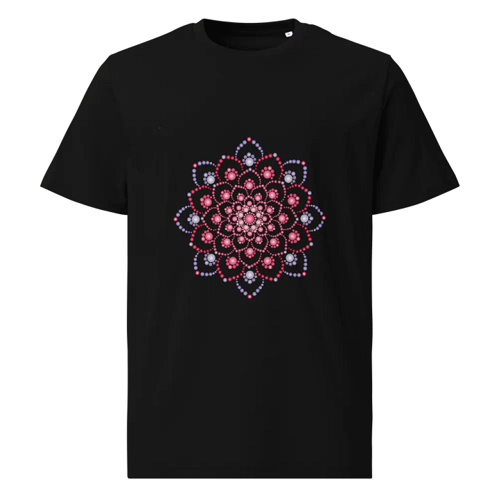 Purple and Pink Dot Mandala Organic T-Shirt product image (1)