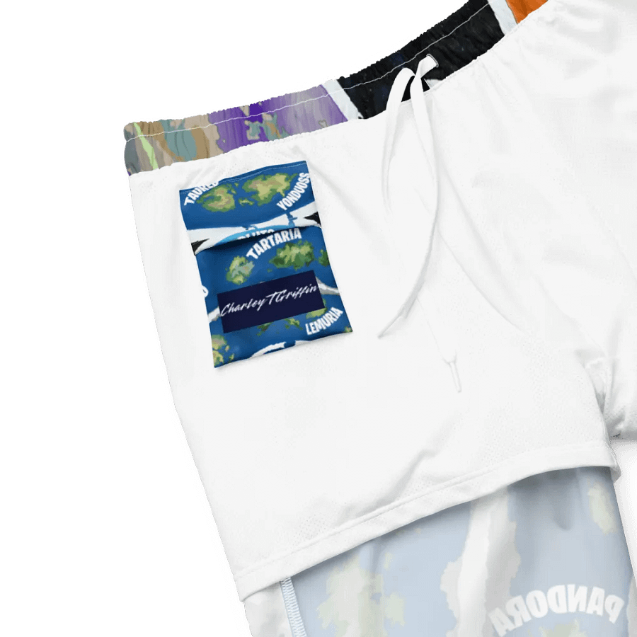 All-Over Print Swim Trunks Beyond The Ice Wall Map product image (3)