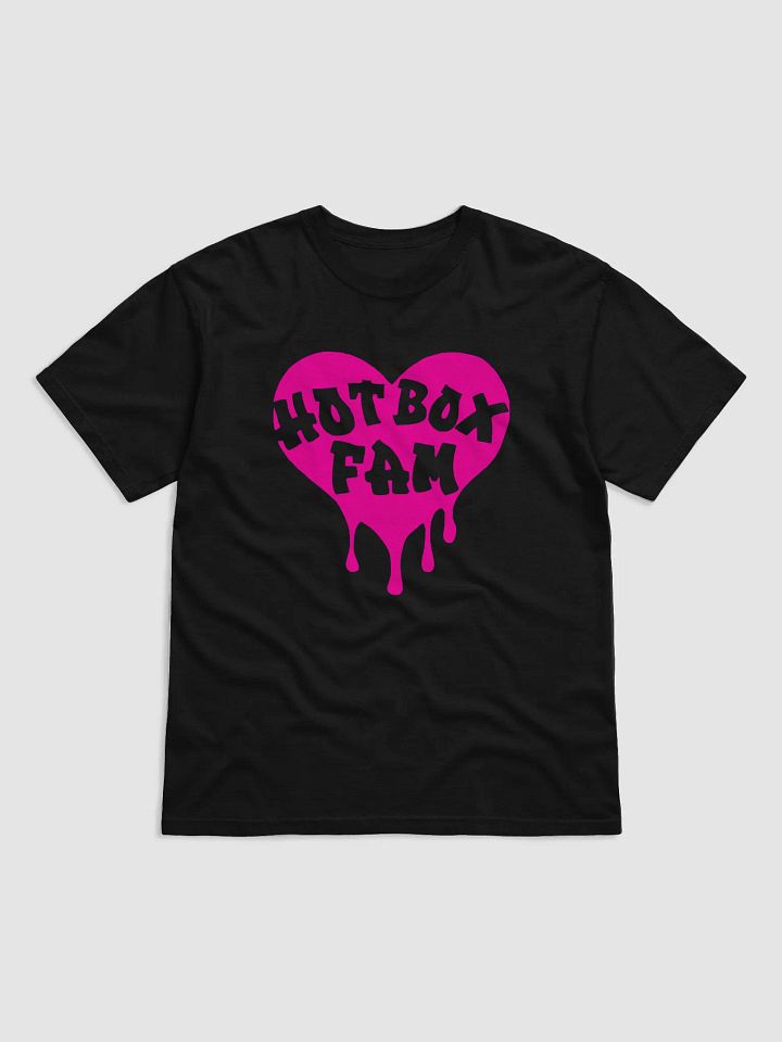 UNISEX HOT BOX FAM HOT PINK TRANSPARENT LOGO ON TEE product image (10)