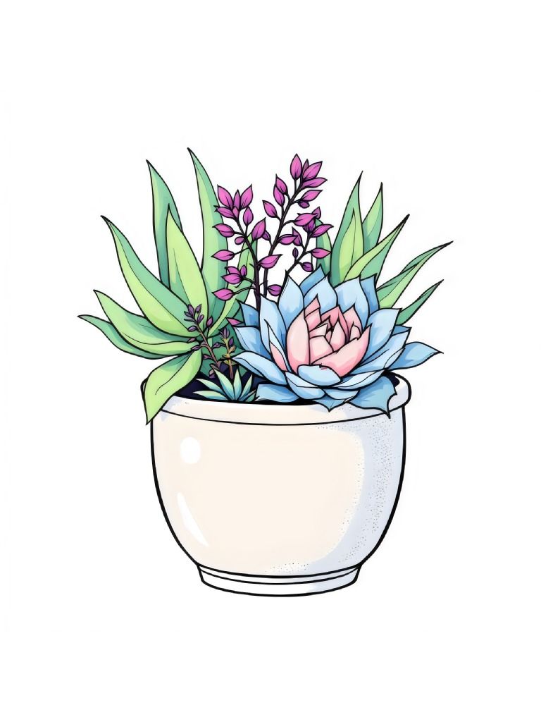 21 Elegant Cute Pastel Potted Succulent Clipart, Delicate Succulent Graphics, Nature-Inspired Clipart, Soft Pastel Clipart Set product image (2)