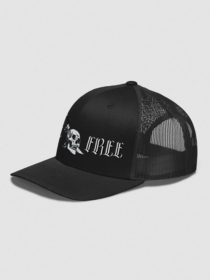 LIVE FREE Trucker Hat w/ Embroidered Skull & Knife product image (2)