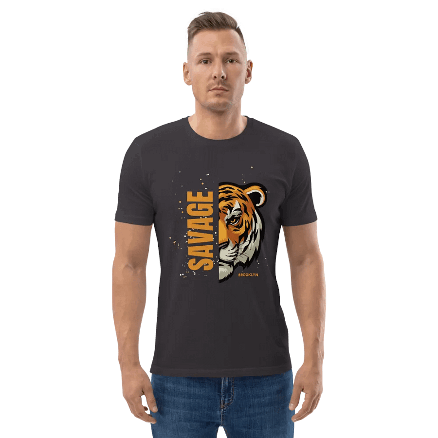 Glitch Tiger Organic Tee product image (136)