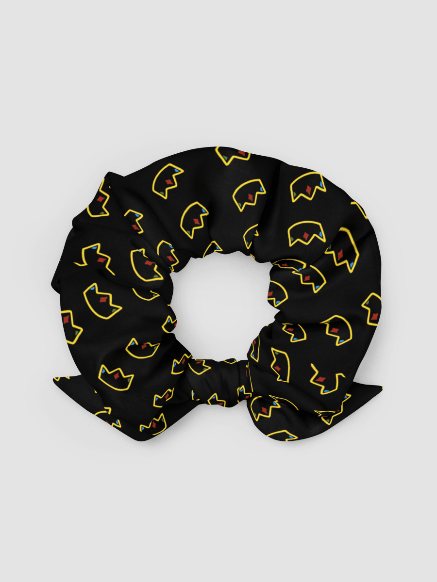 Black All-Over Crown Print Scrunchie product image (1)