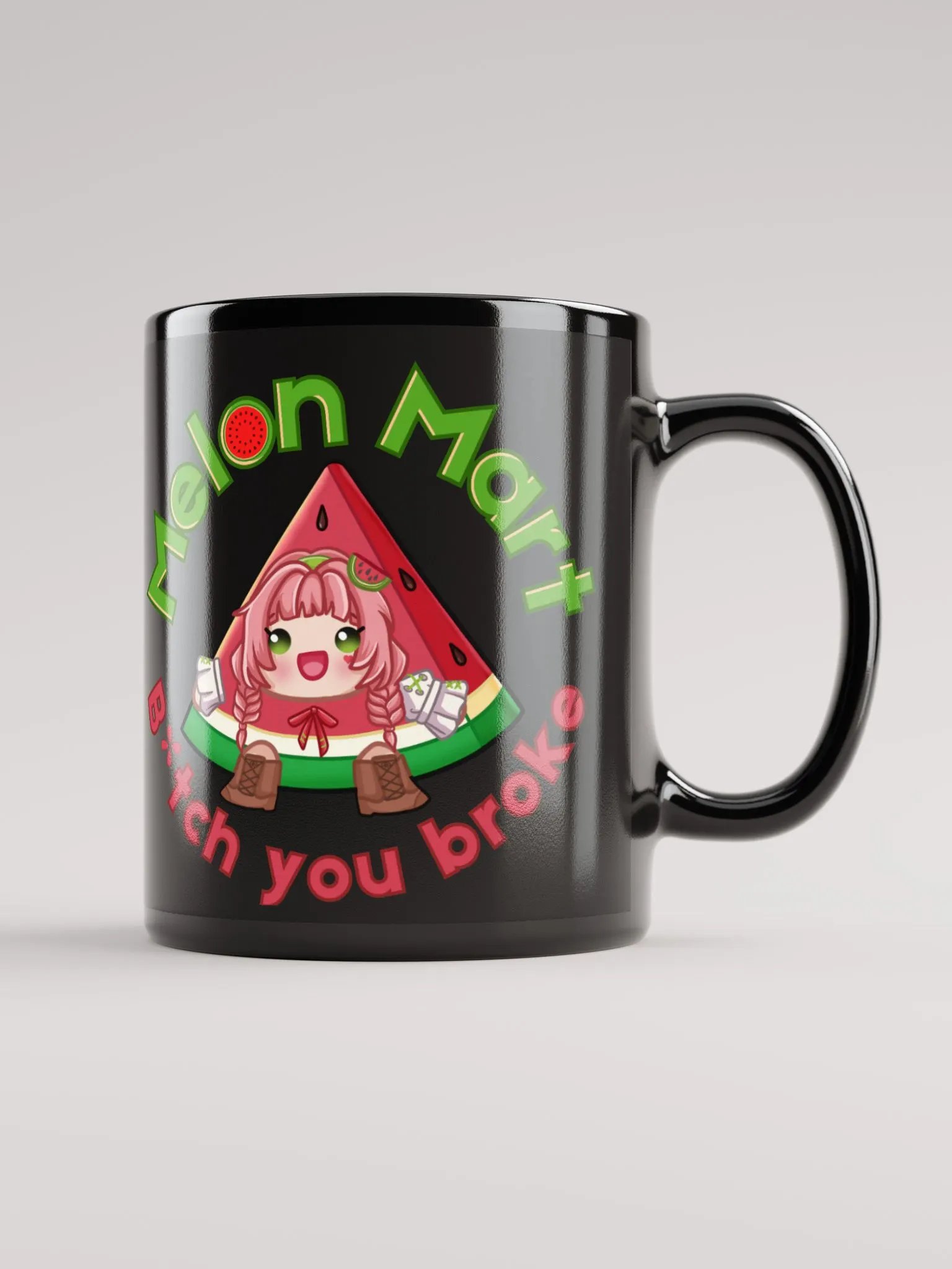 Melon Mart Glossy Black Mug product image (1)