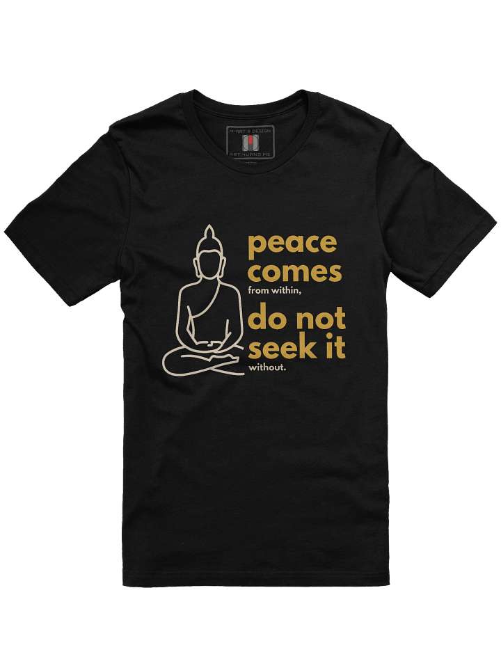 Minimalist Buddha T-Shirt – “Peace Comes from Within” Quote – Mindful Zen Tee product image (3)