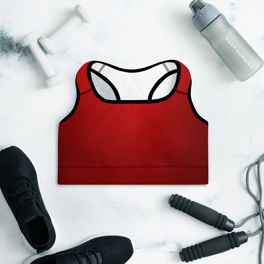 Radiant Red Padded Sports Bra product image (10)