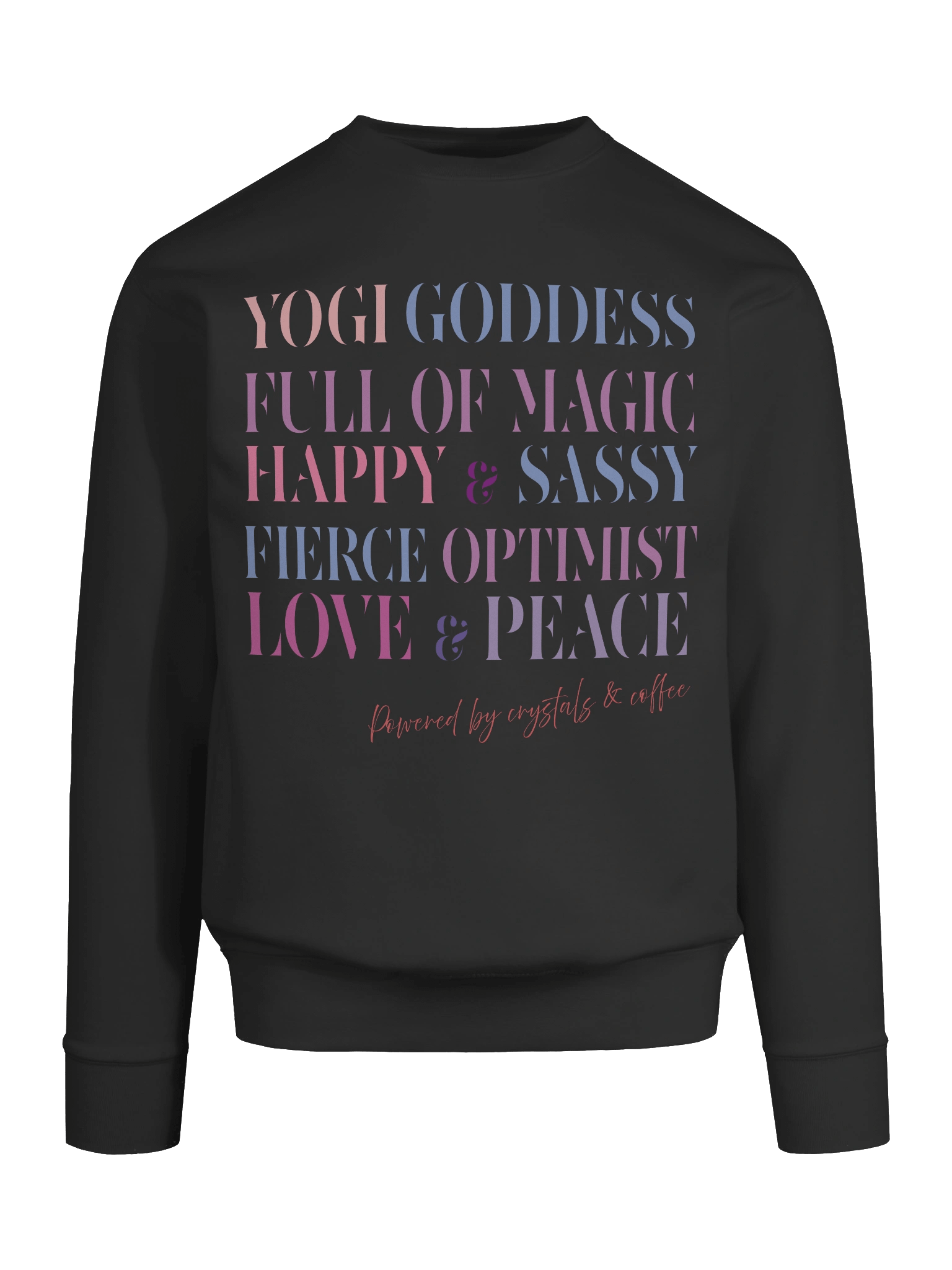 “Powered by Crystals & Coffee” Sweatshirt – Unisex Premium Navy Hoodie for Women & Men product image (25)
