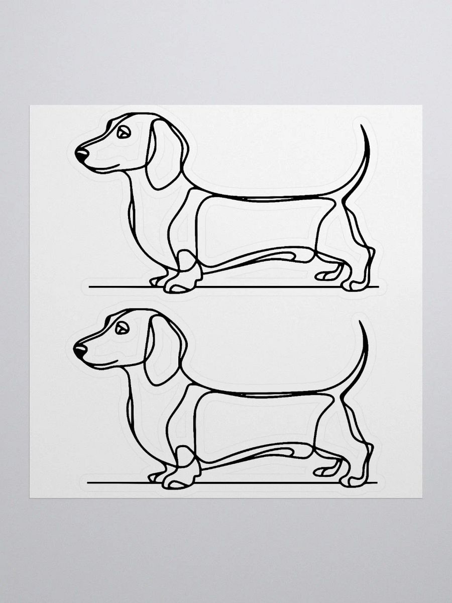 Minimalist Dachshund Line Art stickers for Dog Lovers product image (2)