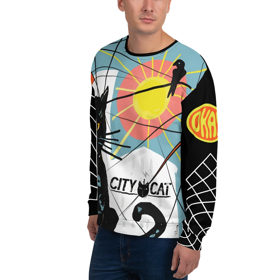 CityCatPaint1 Unisex Art Sweatshirt product image (4)