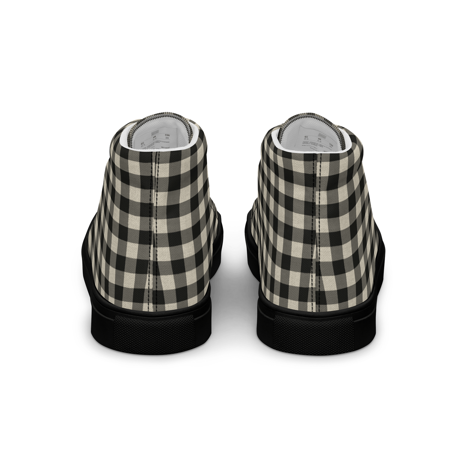 Checkered Classic: Men's High Top Canvas Shoes product image (7)