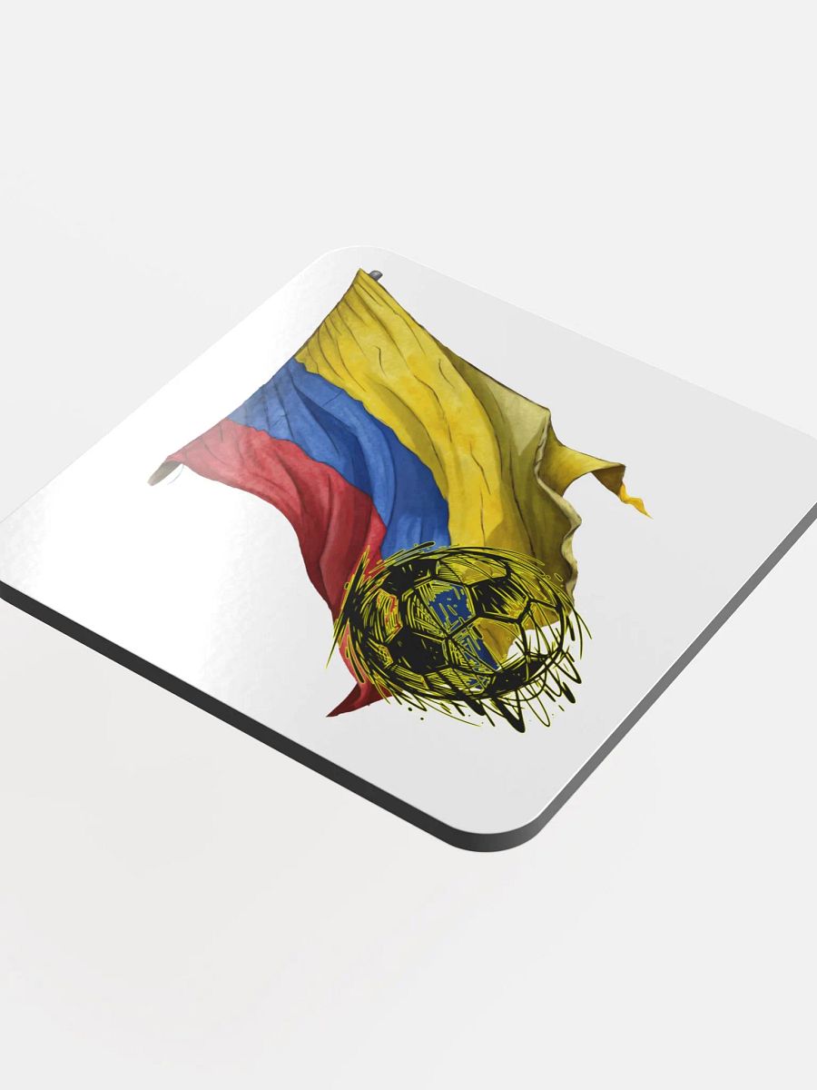 Colombian Flag Soccer Spirit Glossed Coaster product image (4)