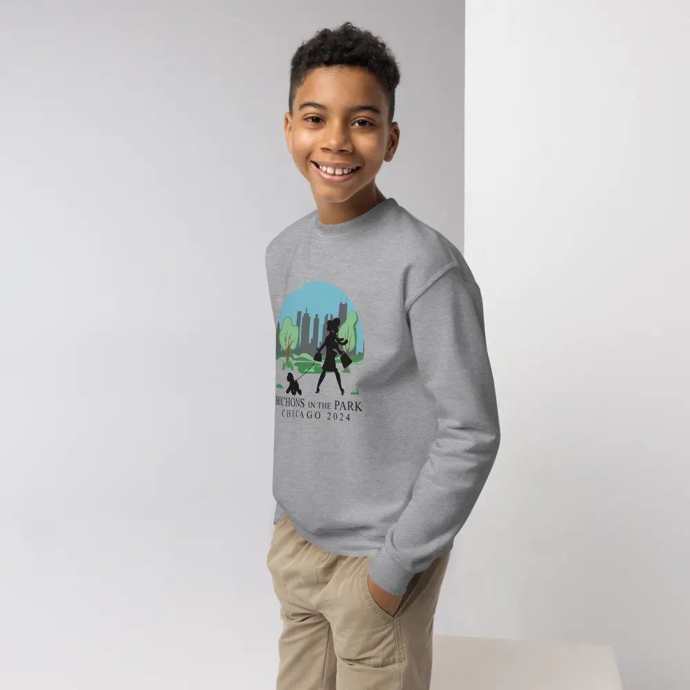 2024 National Specialty KIDS Gildan Crewneck Sweatshirt in Grey or White product image (2)