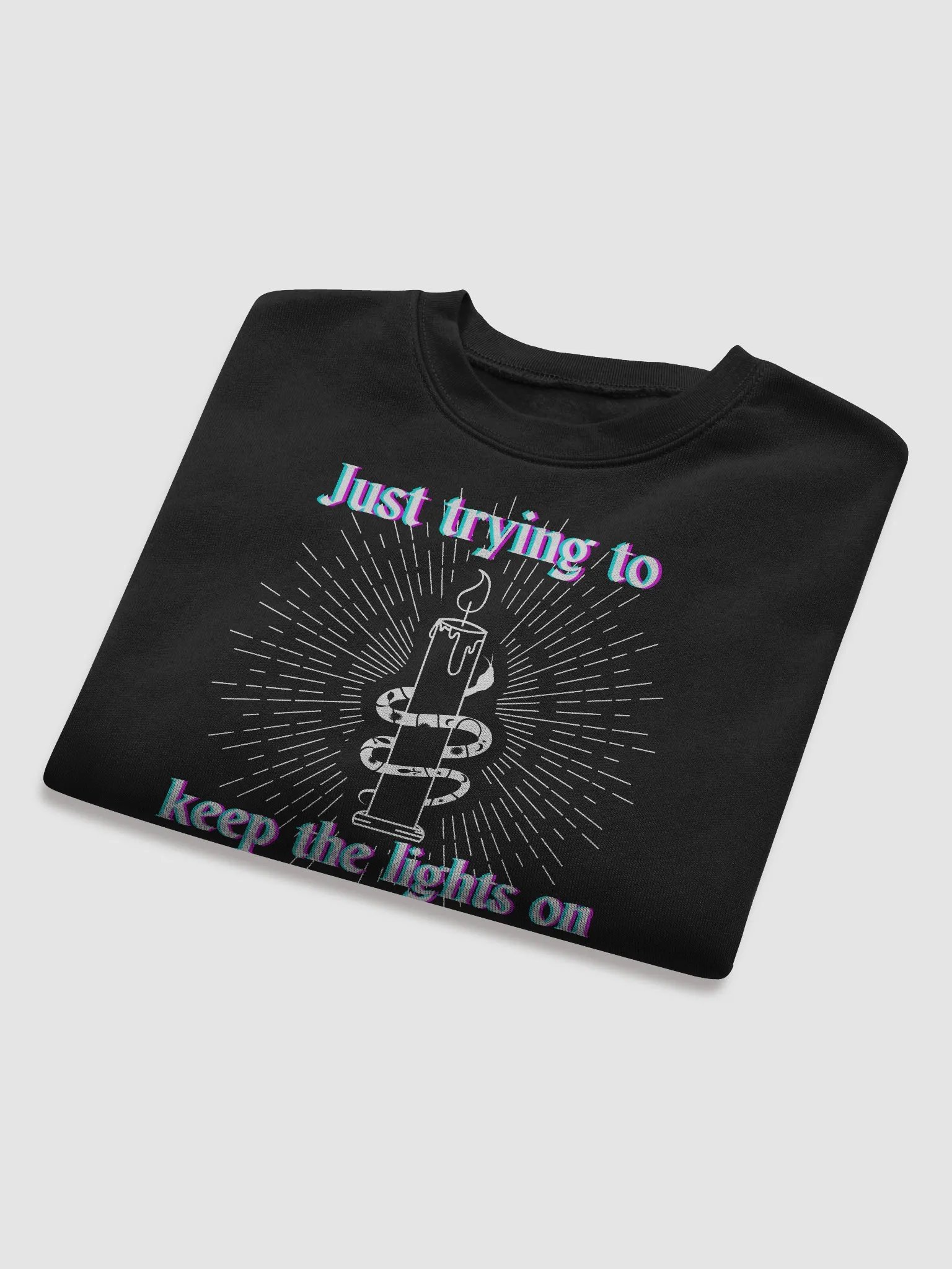 "Just Trying to Keep the Lights On" Cropped Sweater product image (8)