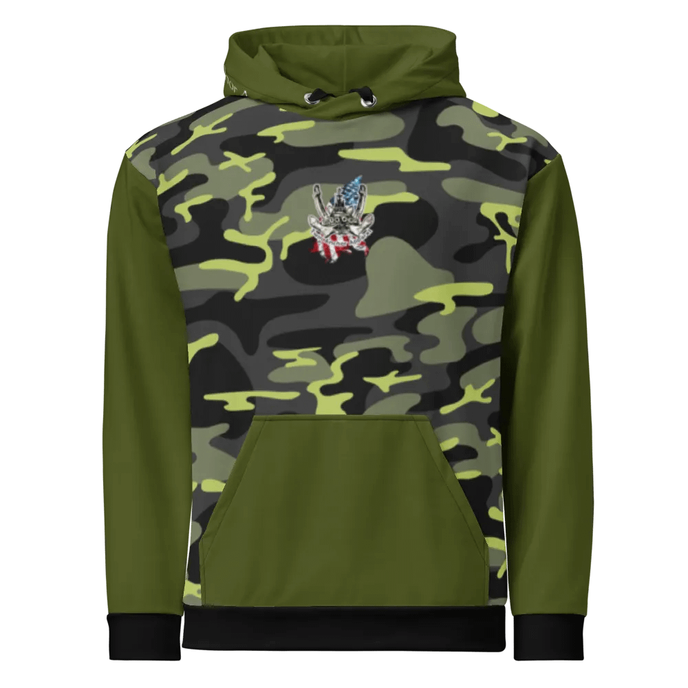 Green & Camouflage Chain Athena Tug & CE Flage Hoodie product image (2)