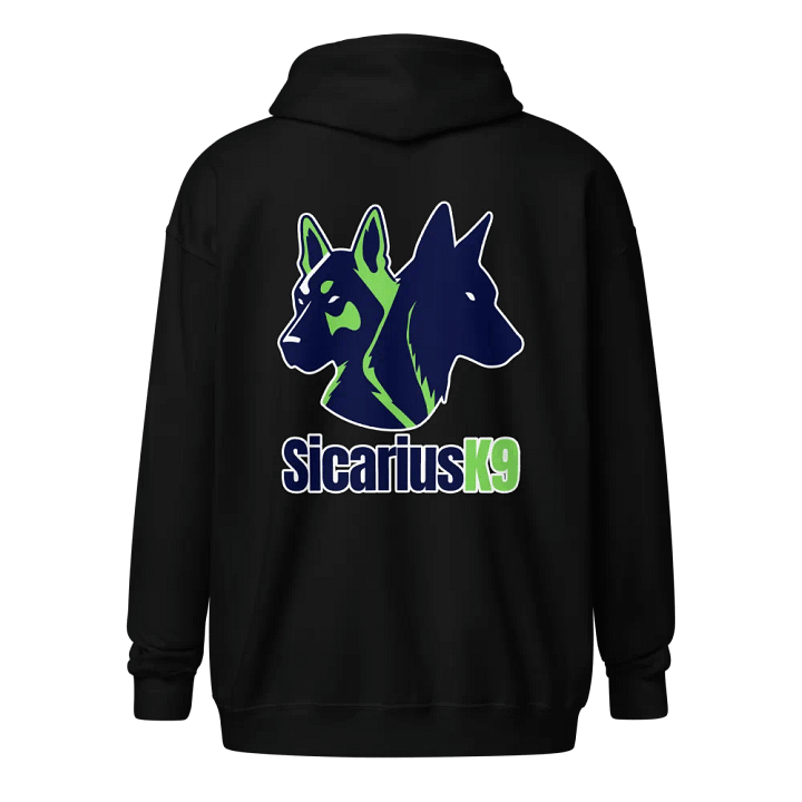 Logo Zip Hoodie Blue & Green product image (1)