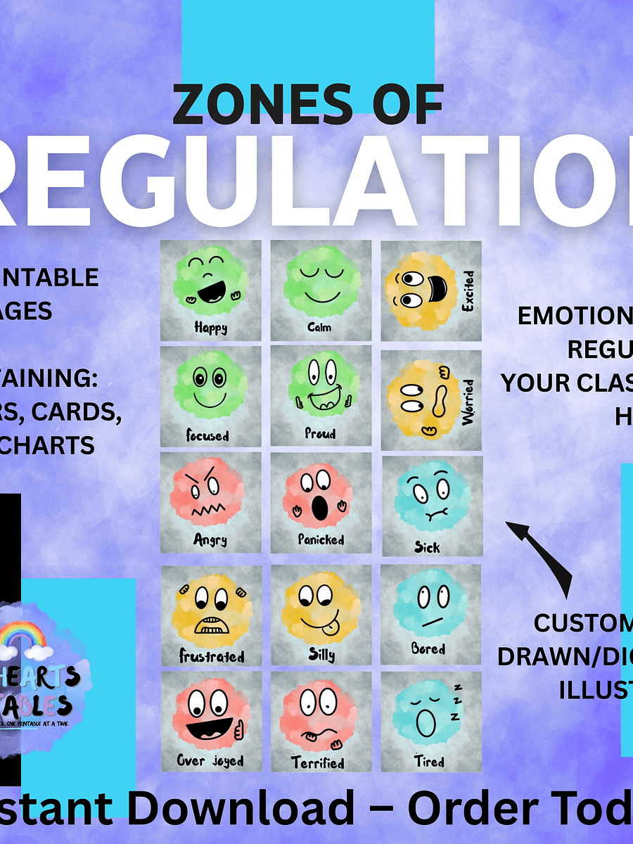 Zones of Regulation Printable Toolkit - 18 Pages | Visual Supports for Emotional Regulation | SEN, EYFS, Classroom Resource product image (4)