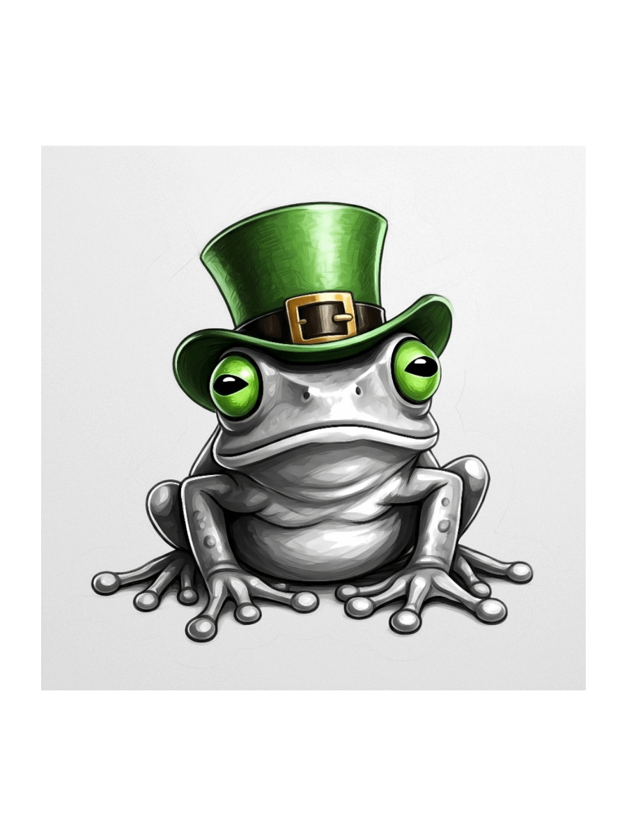 St. Patrick's Day Frog Sticker product image (2)