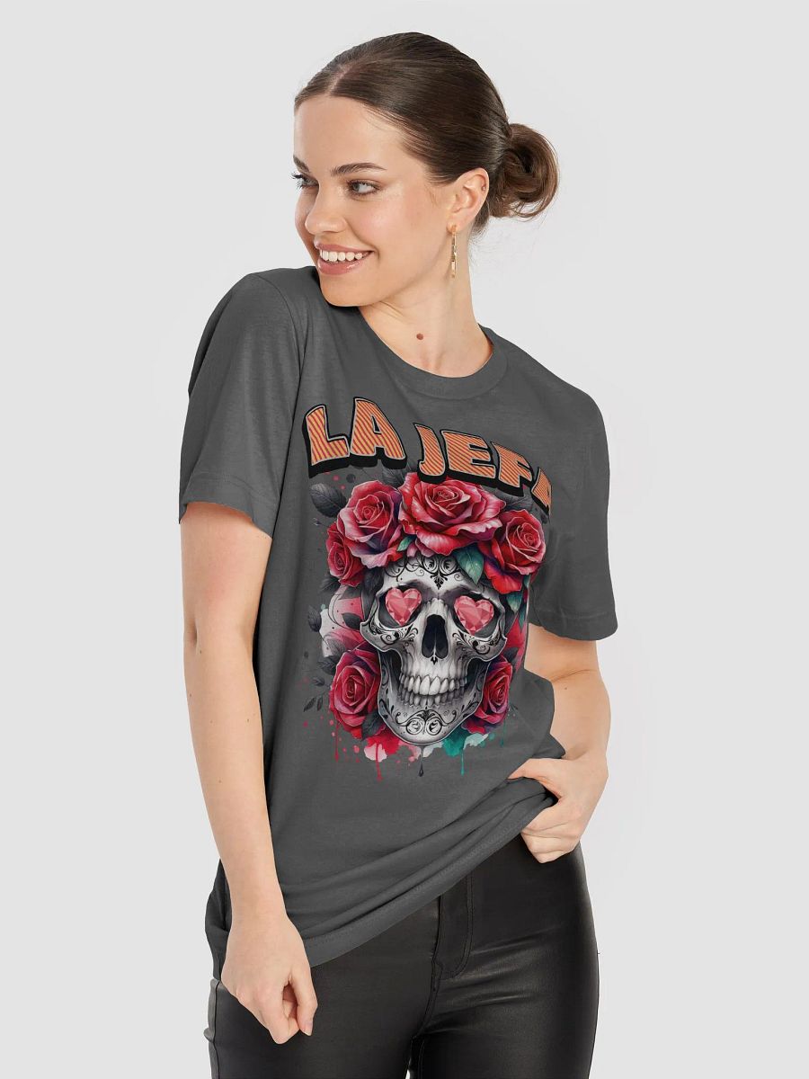 La Jefa Skull The Boss and Roses T-Shirt product image (4)