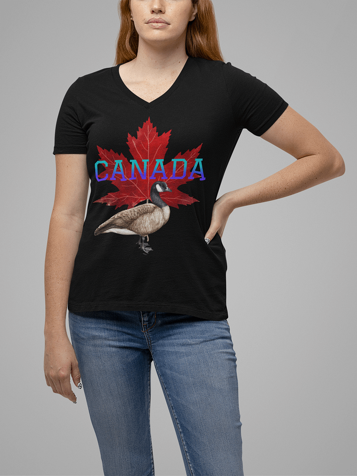 Canadian Goose Leaf V-Neck Tee product image (1)