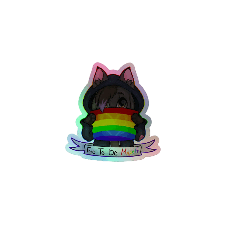Free to Be Myself Holographic Sticker product image (1)