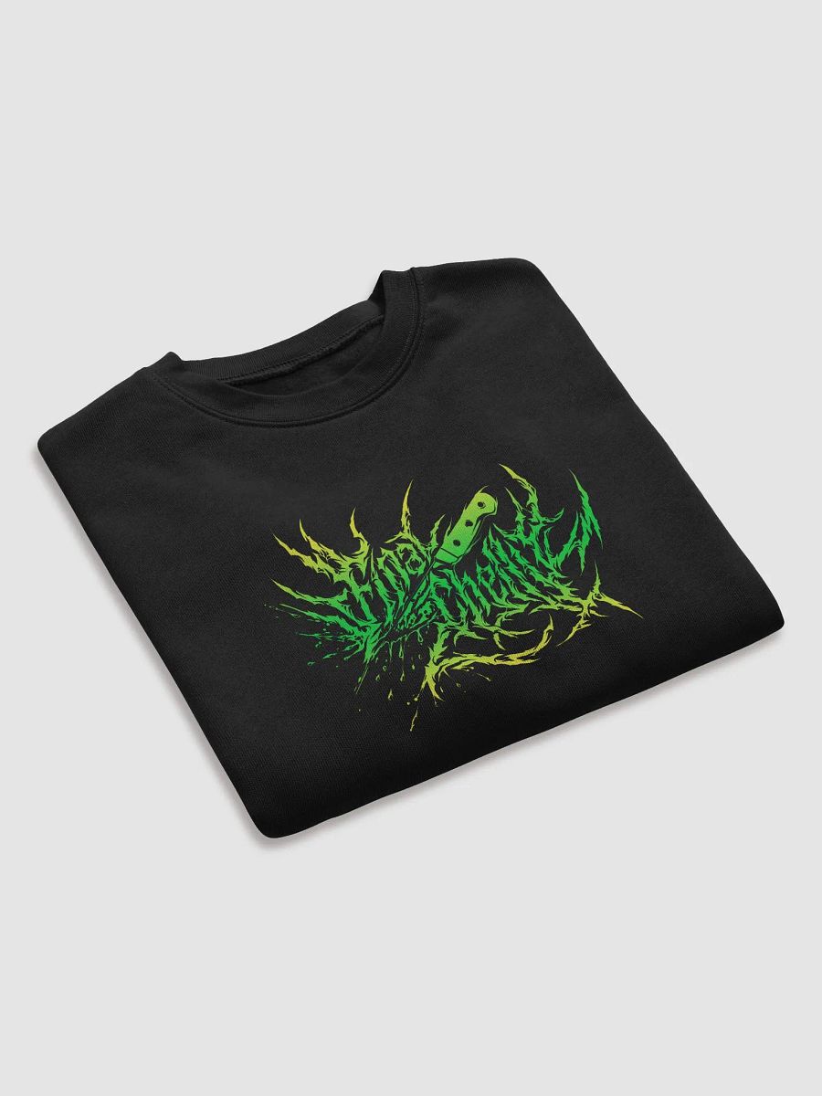 Keep It Metal Green Logo Womens Fleece Crop Top Printed Sweatshirt product image (4)