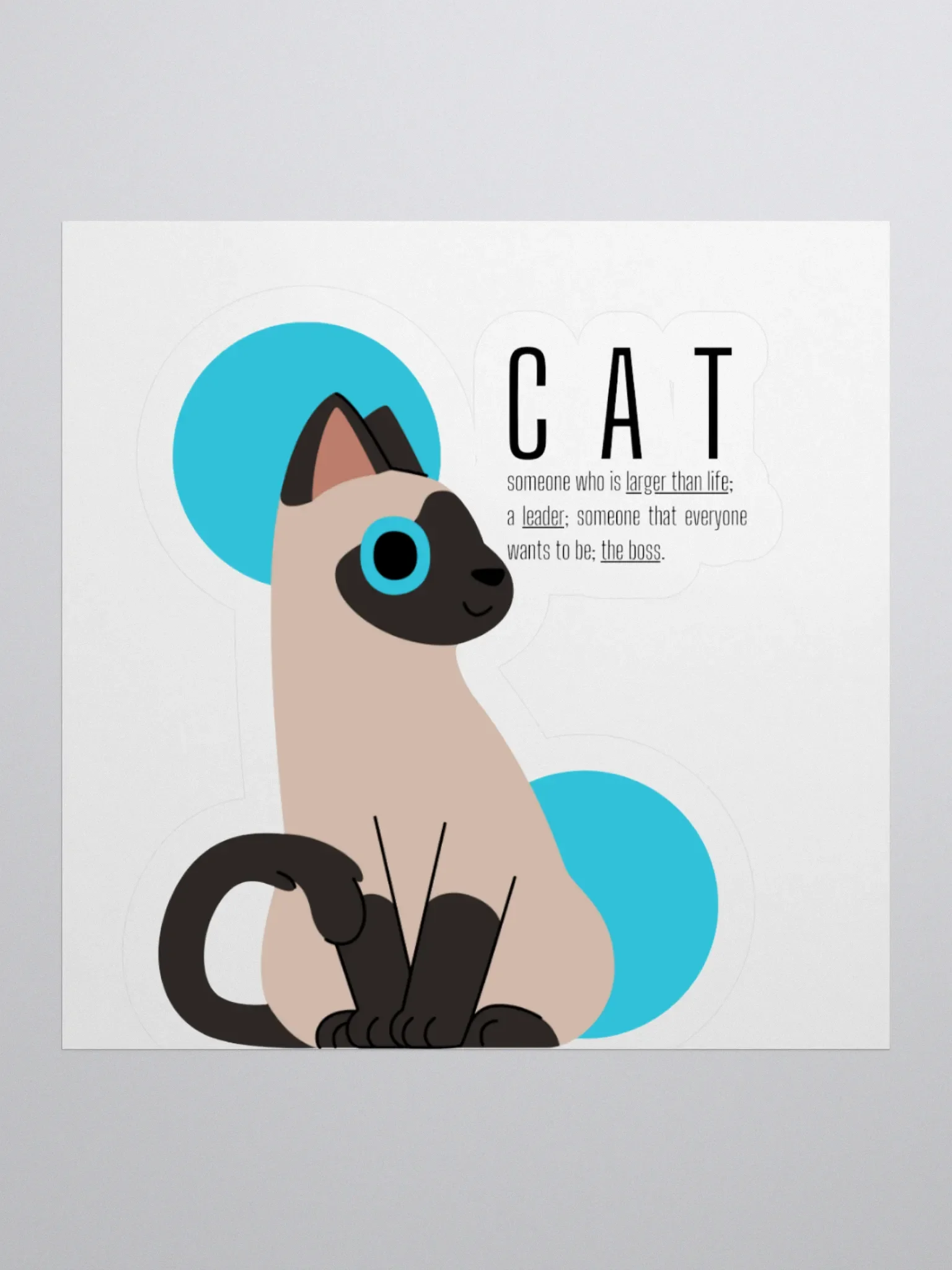 CAT is BOSS sticker product image (4)