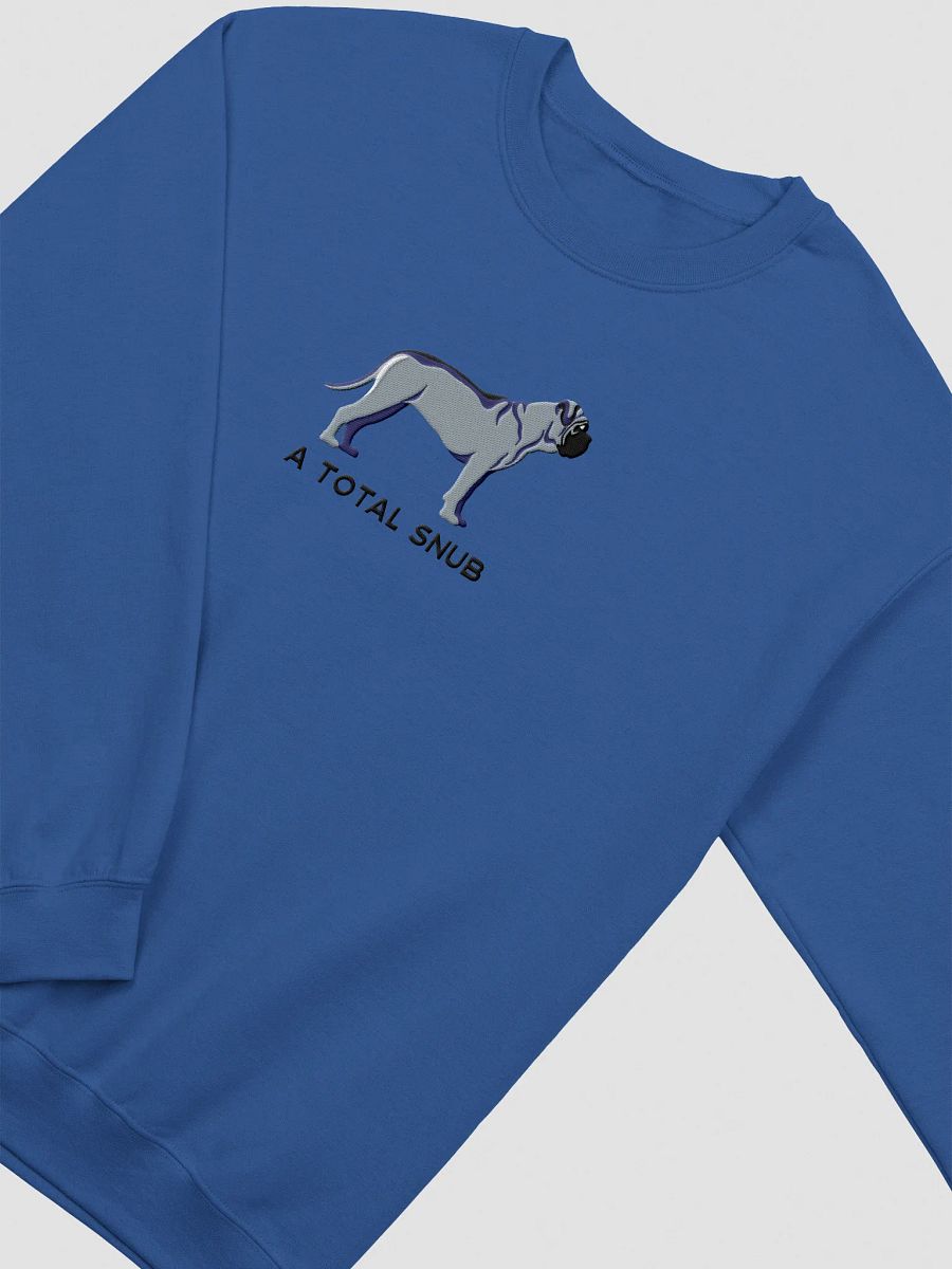 A Total Snub Sweatshirt (Embroidered) of an English Mastiff(Blue) product image (6)